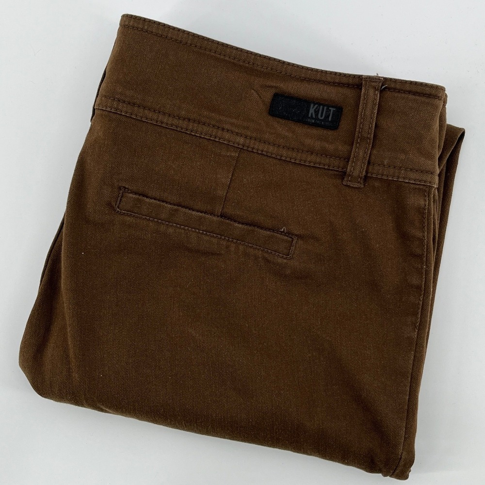 Kut from the Kloth Ankle Skinny Pants, Women, 14, Brown, High Rise StretchP1-385